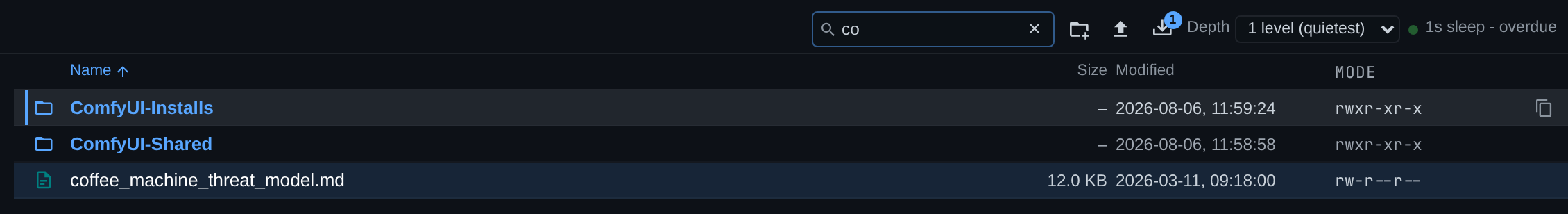 Filtering a folder