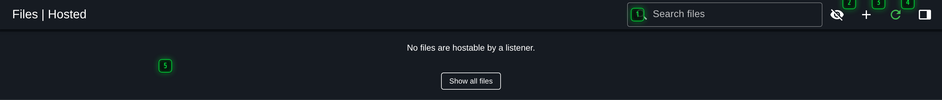 The files table